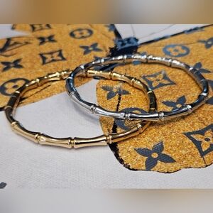 NEW 🌟 Gold Or Silver Bamboo Bangle Bracelets